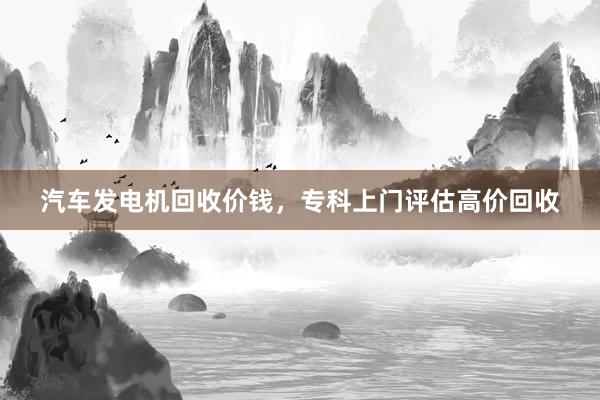 汽车发电机回收价钱，专科上门评估高价回收