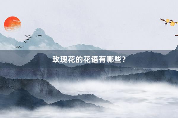 玫瑰花的花语有哪些？